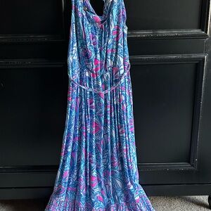 Lilly Pulitzer Blue and Pink Patterned Dress